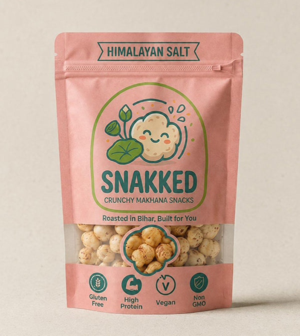 Snakked Himalayan Pink Salt Roasted Makhana 80g pack