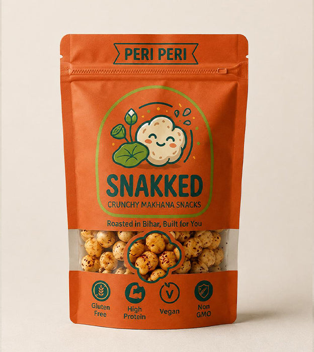 Snakked Peri Peri Roasted Makhana 80g pack
